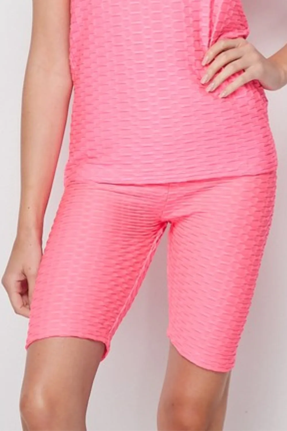 Active Textured Butt Lift Biker Short