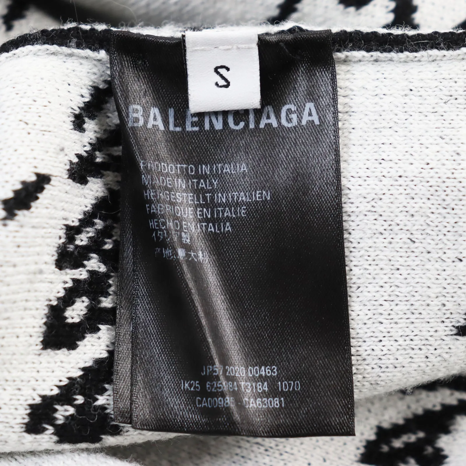 Balenciaga Logo Oversized Crew Neck Knit Black S