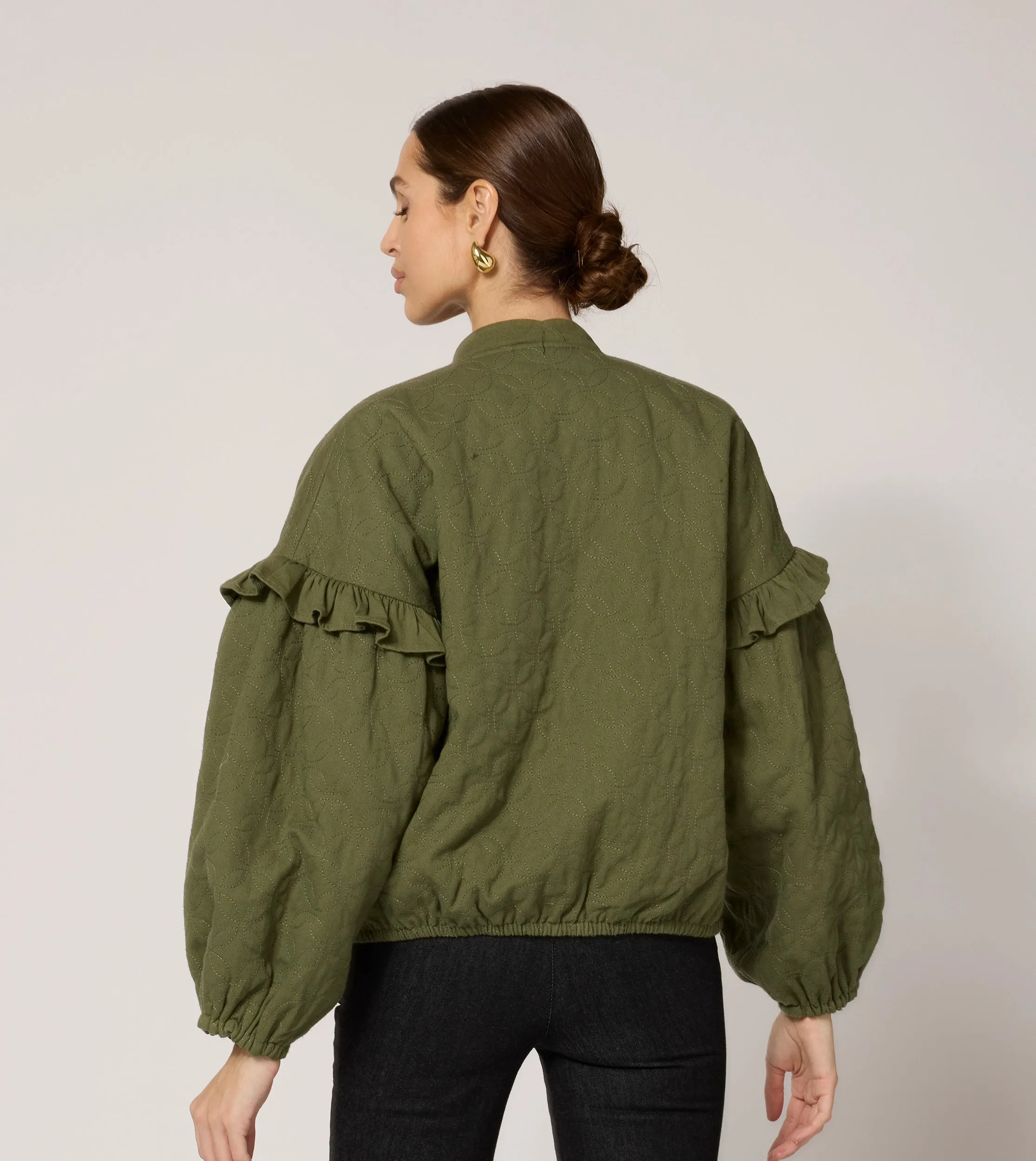 Bobbi Reversible Jacket | Army Green