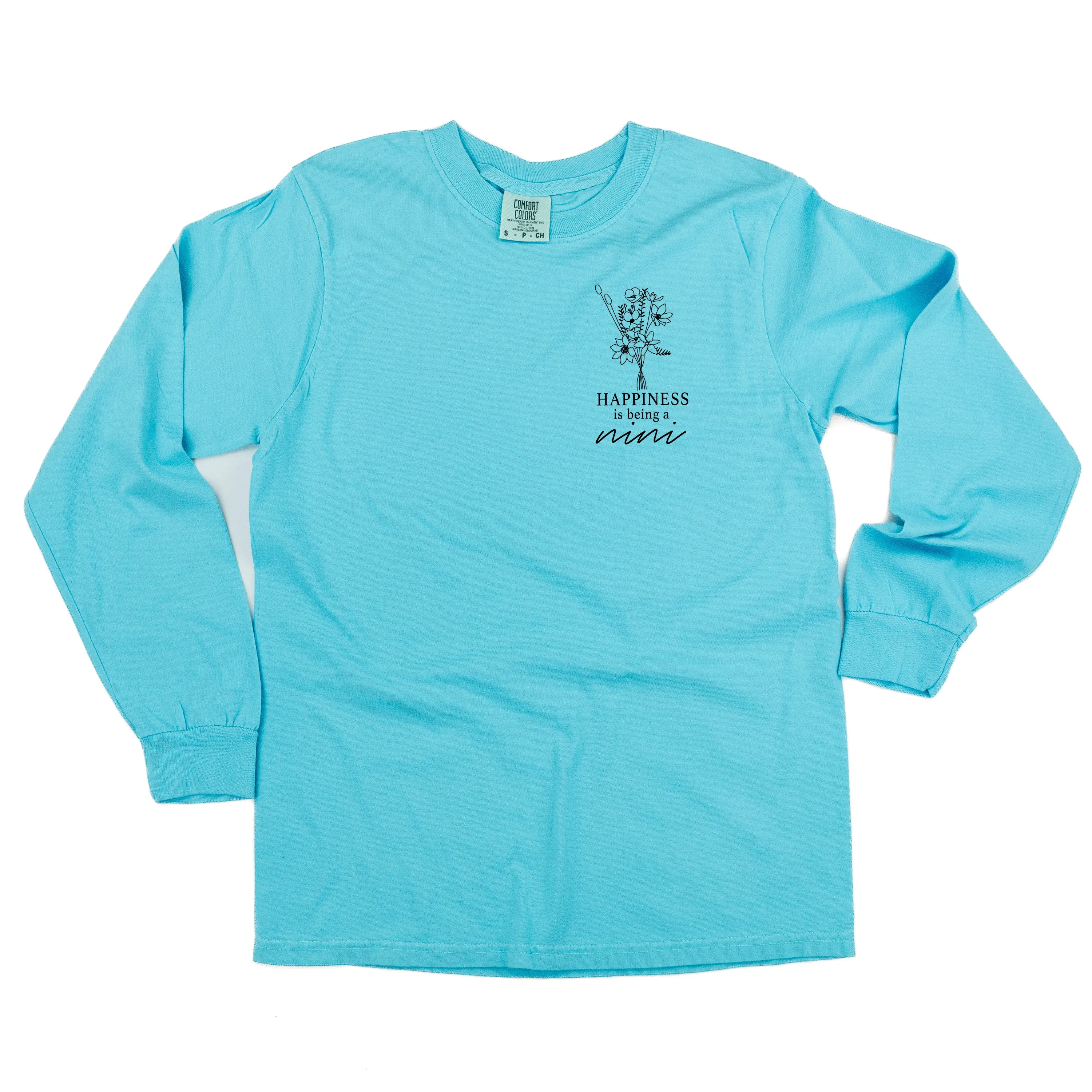 Bouquet Style - Happiness is Being a NINI - LONG SLEEVE COMFORT COLORS TEE