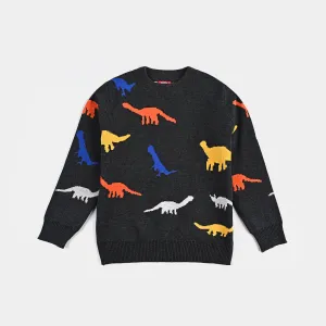 Boys Knitted Sweater- Black