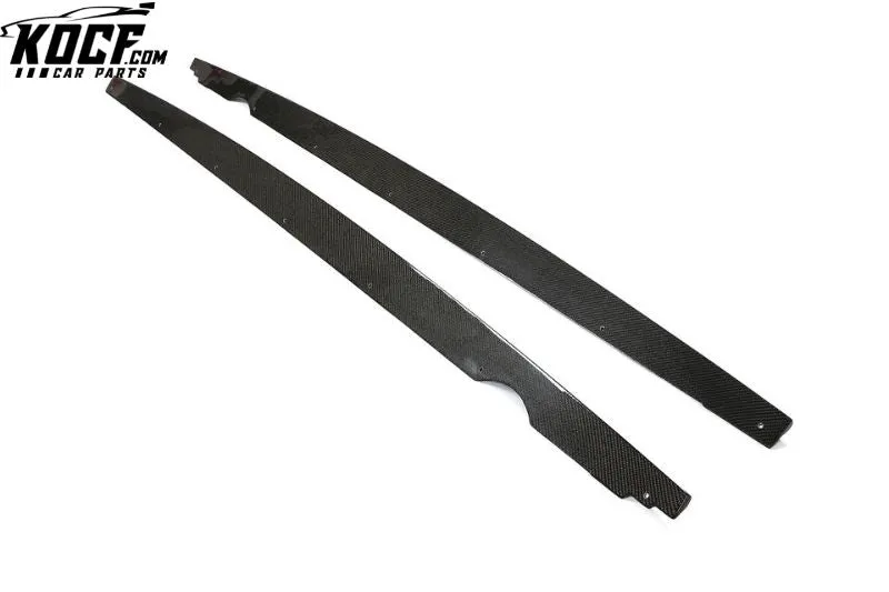 Carbon Fiber Car Side Skirts Extensions for VW Golf 8 MK8 R 2021-2022