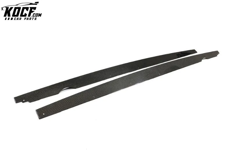 Carbon Fiber Car Side Skirts Extensions for VW Golf 8 MK8 R 2021-2022