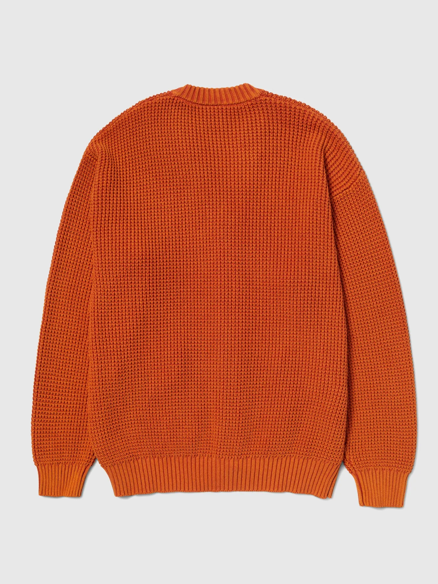 Chompa para Hombre HUF CARDIGAN COOLIDGE WAFFLE CARDIGAN RUST