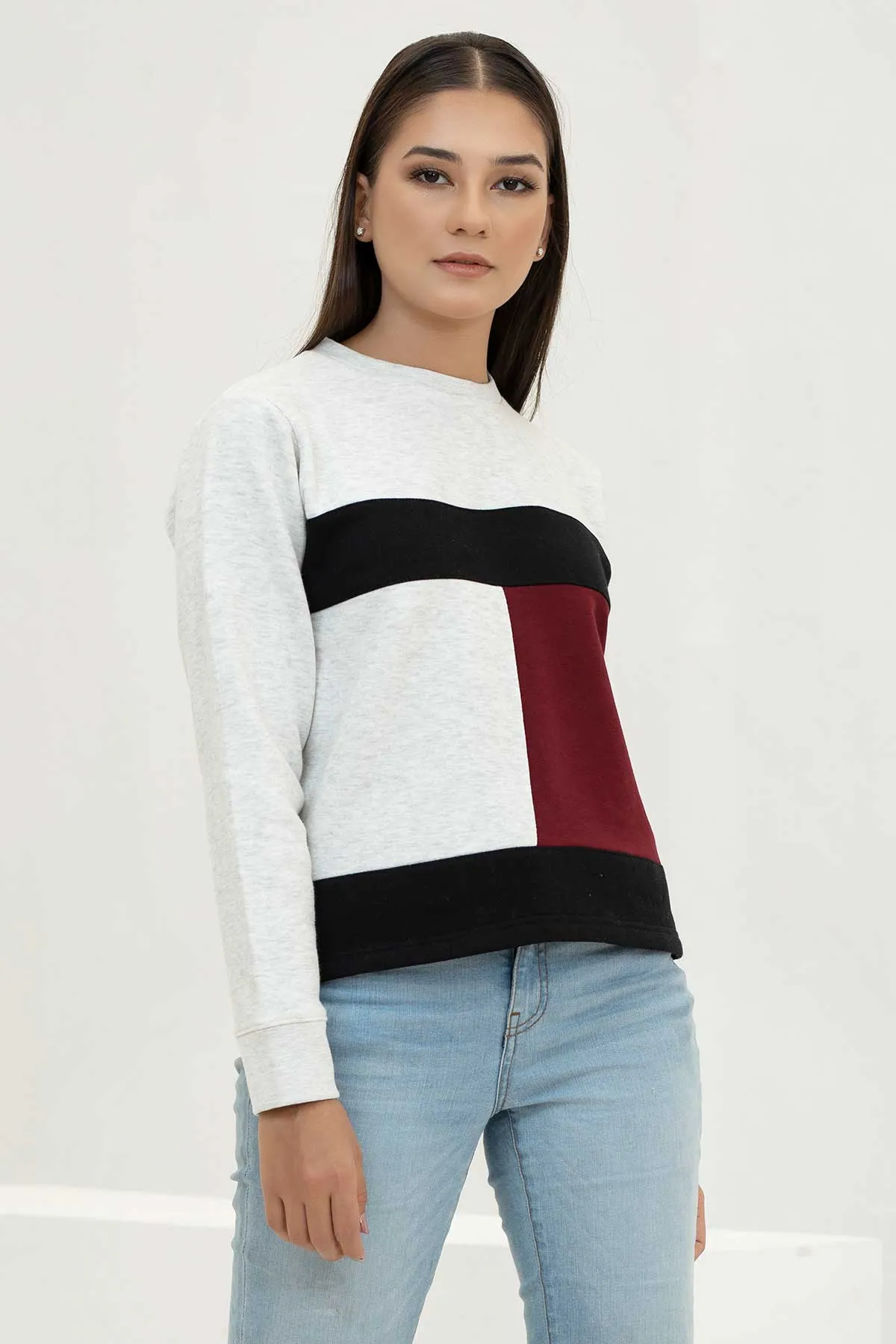 Color Block Crop Sweatshirt - W21 - WSW0009