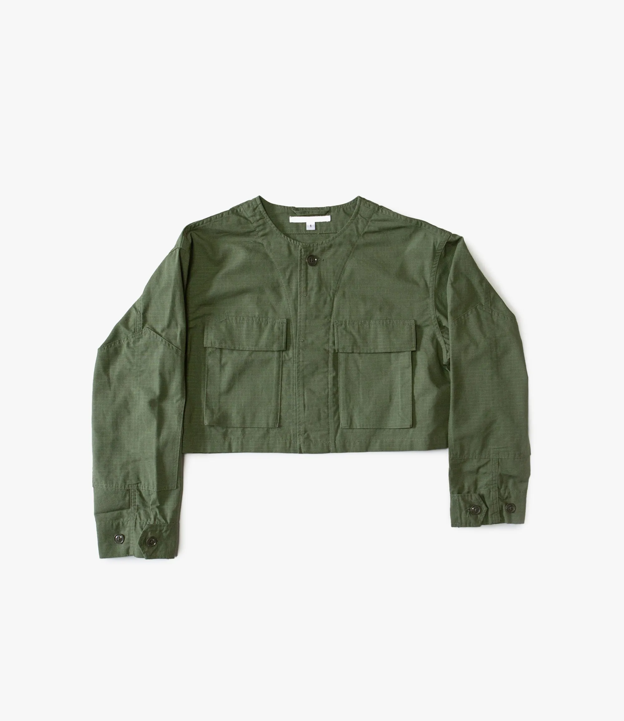 Cropped BDU Jacket – Olive Ripstop Cotton