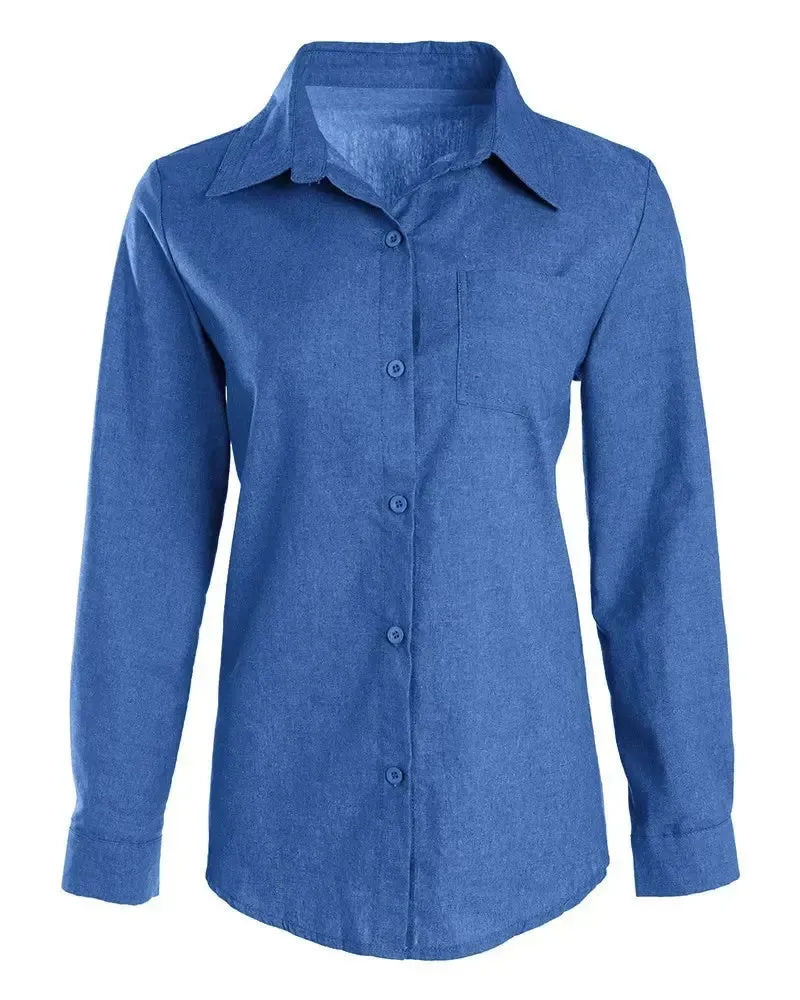 Deanwangkt - Long Sleeve Button Down Denim Shirt