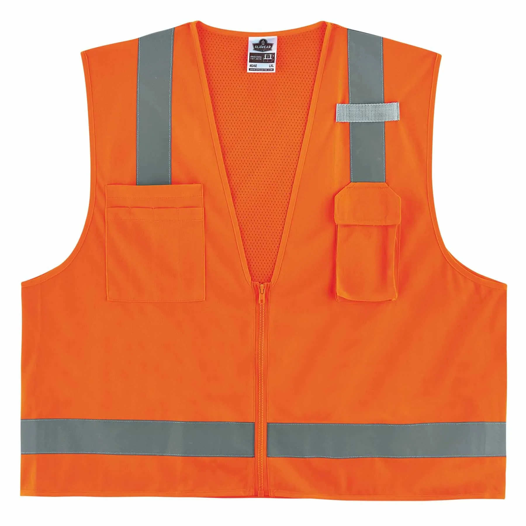 Ergodyne 24518 8249Z-S 4XL Orange Class 2 Economy Surveyors Vest - Single Size