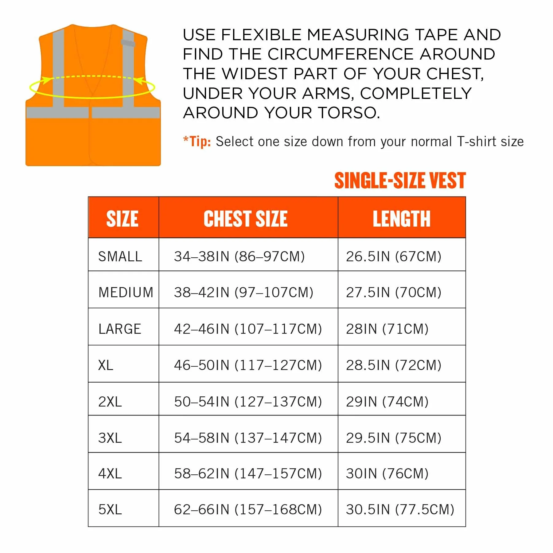 Ergodyne 24555 8215BA-S XL Orange Class 2 Economy Breakaway Mesh Vest - Single Size