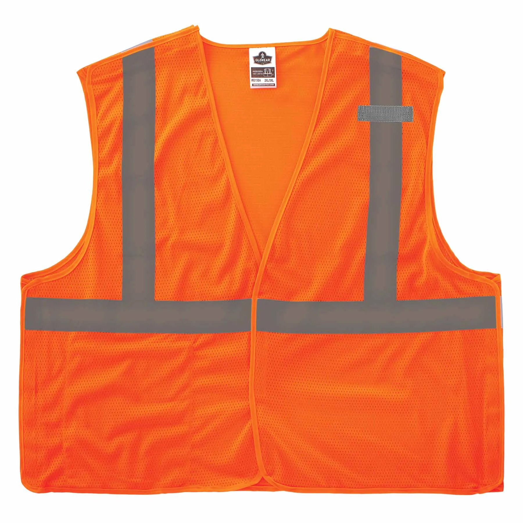 Ergodyne 24555 8215BA-S XL Orange Class 2 Economy Breakaway Mesh Vest - Single Size