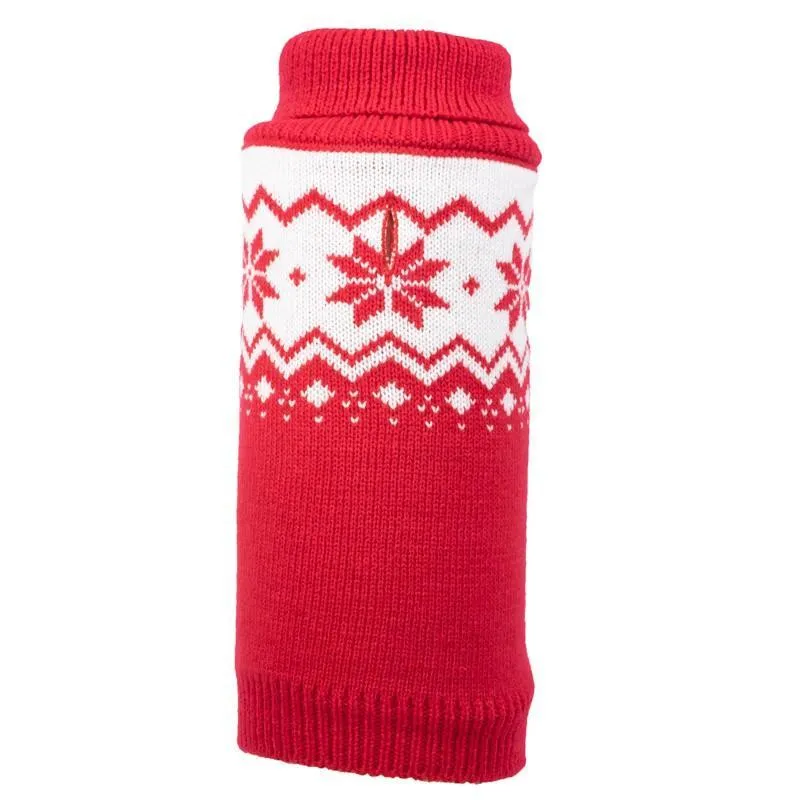 Fair Isle Snowflake Turtleneck Dog Sweater XSmall