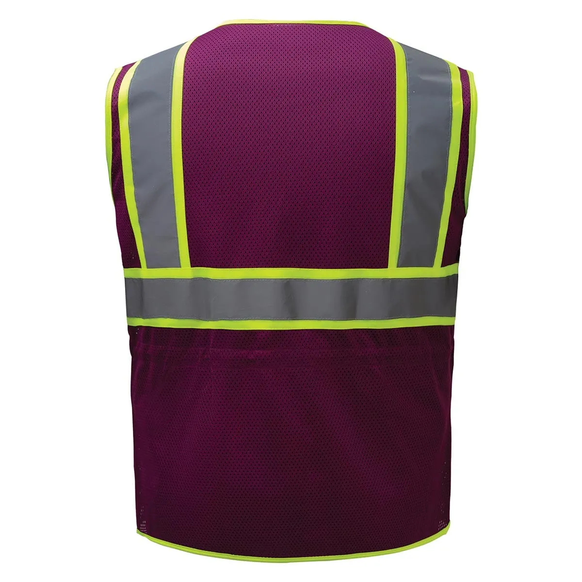 GSS Safety Women's Non-ANSI Two-Tone Zip Enhanced Visibility Vest w/Lime Contrasting