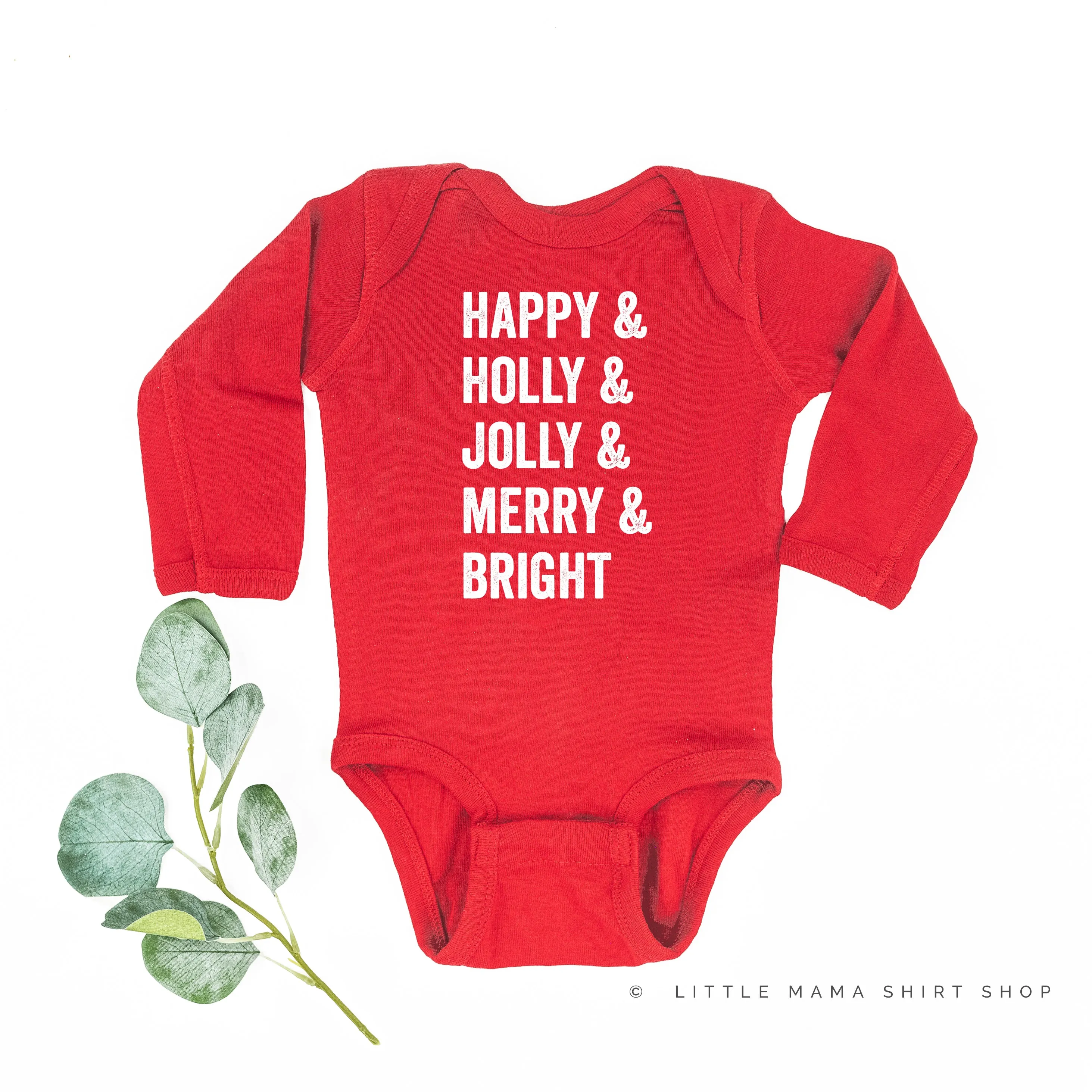 Happy   Holly   Jolly   Merry   Bright - Child LONG SLEEVE Tee