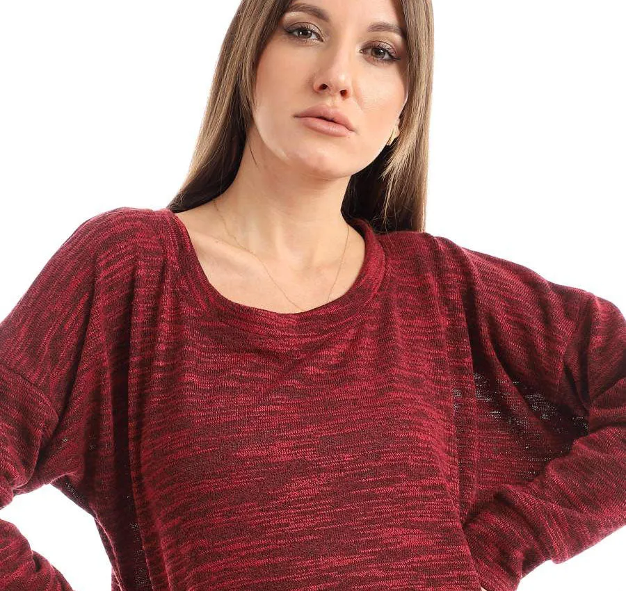 High Low Knitted Sweatshirt - Kady