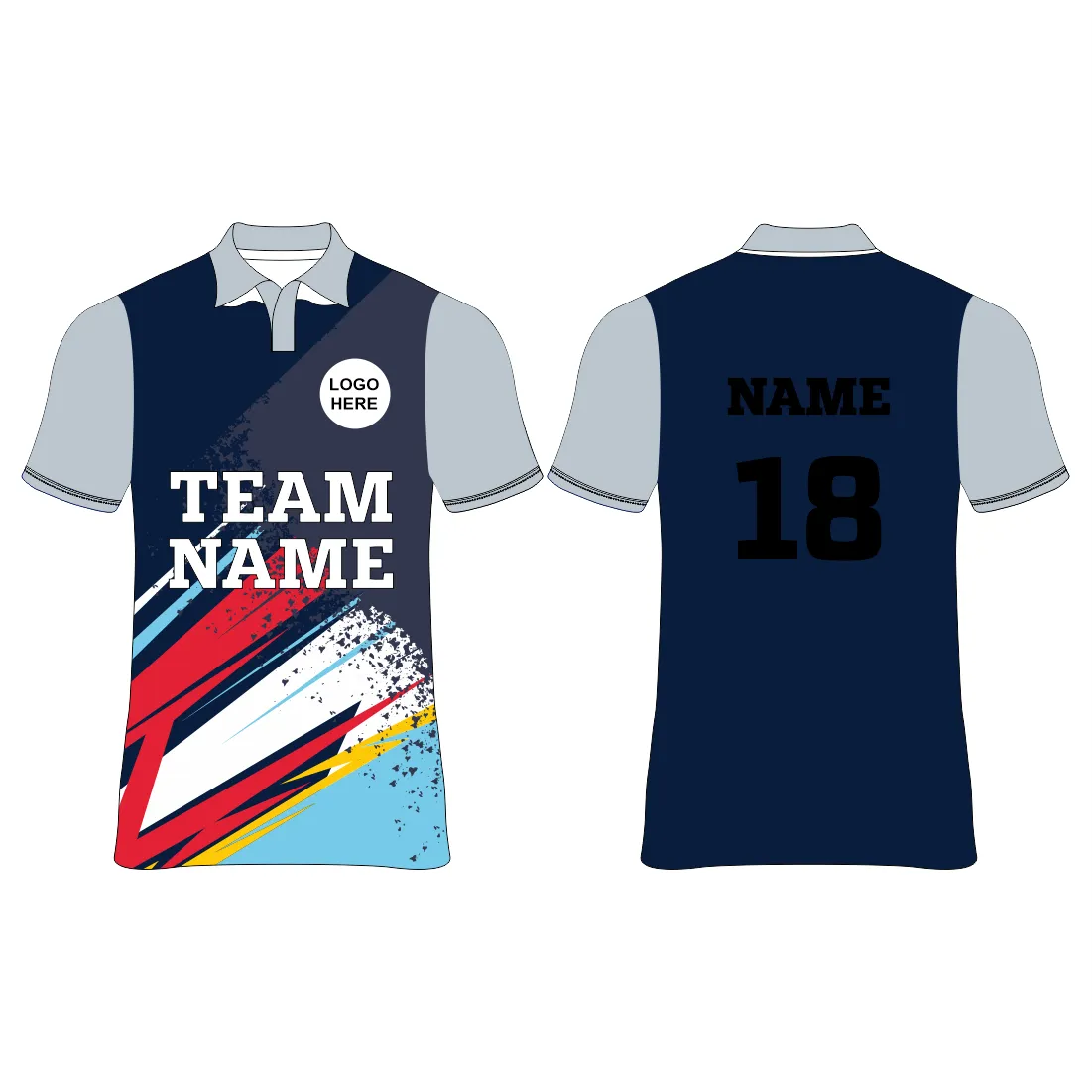 NEXT PRINT All Over Printed Customized Sublimation T-Shirt Unisex Sports Jersey Player Name & Number, Team Name And Logo.NP0080064