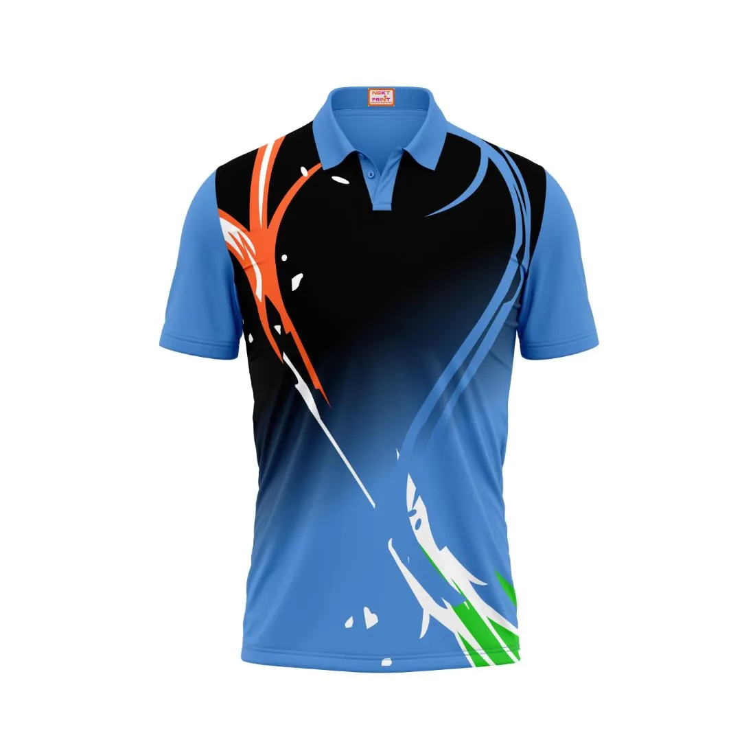 Next Print Customized Polo Neck Skyblue Jersey Design 11