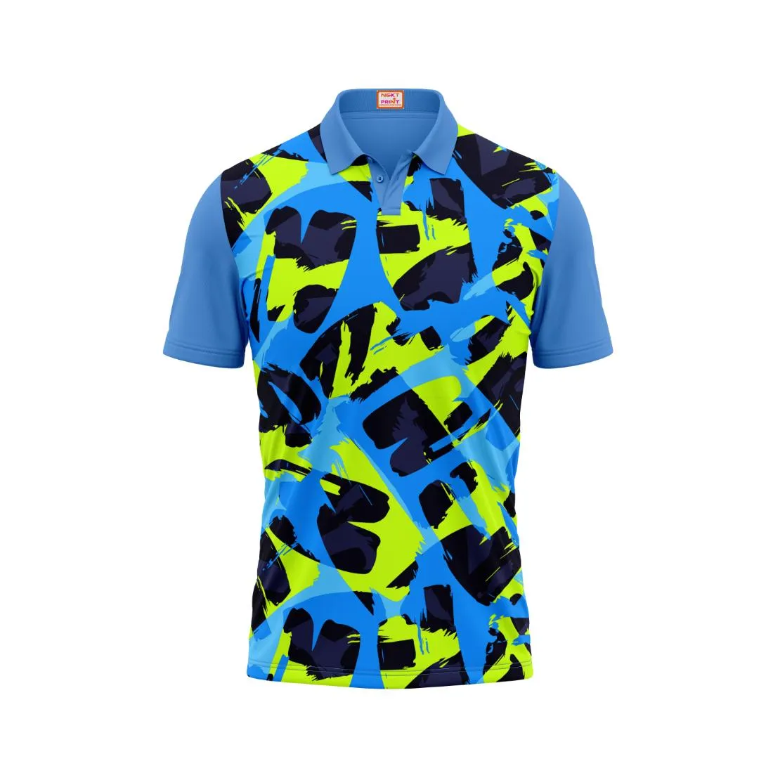 Next Print Customized Polo Neck Skyblue Jersey Design 47