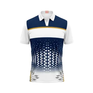 Next Print Customized Polo Neck White Jersey - Design 4