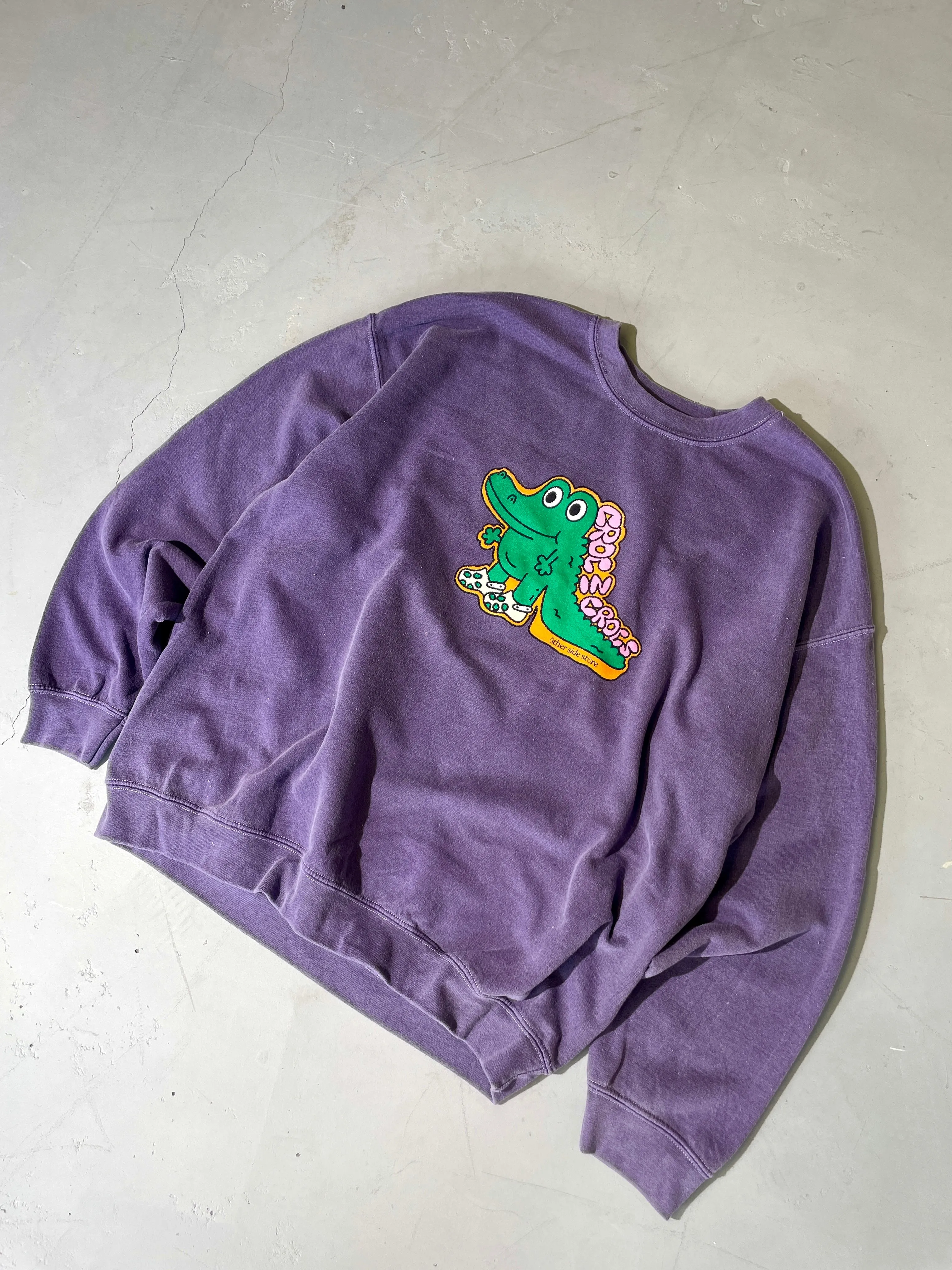 Other Side Store 'Croc In Crocs' Sweater - Vintage Washed Violet