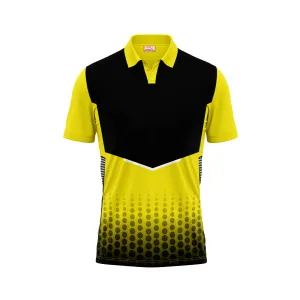 Polo Neck Printed Jersey Yellow NP00247