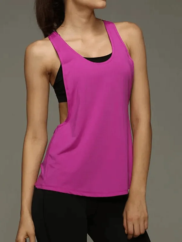 Quick Dry Sleeveless Yoga Top / Breathable Running Fitness Tank Top - SF1587