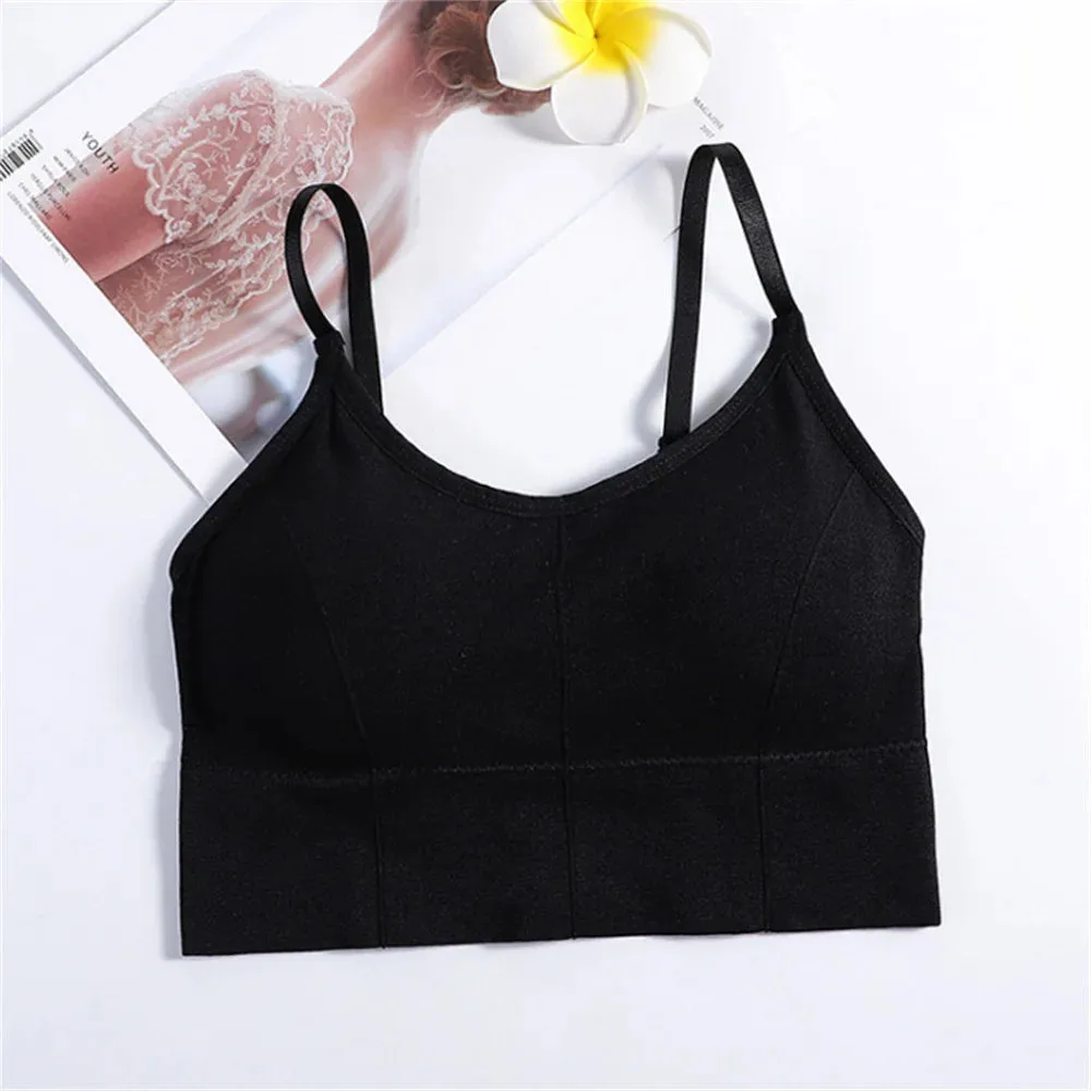 Sexy Wireless Bralette Seamless Women Bra Padded Sleep Tops V-Shaped Back Sports Tube Top Breathable Crop Lingerie Underwear