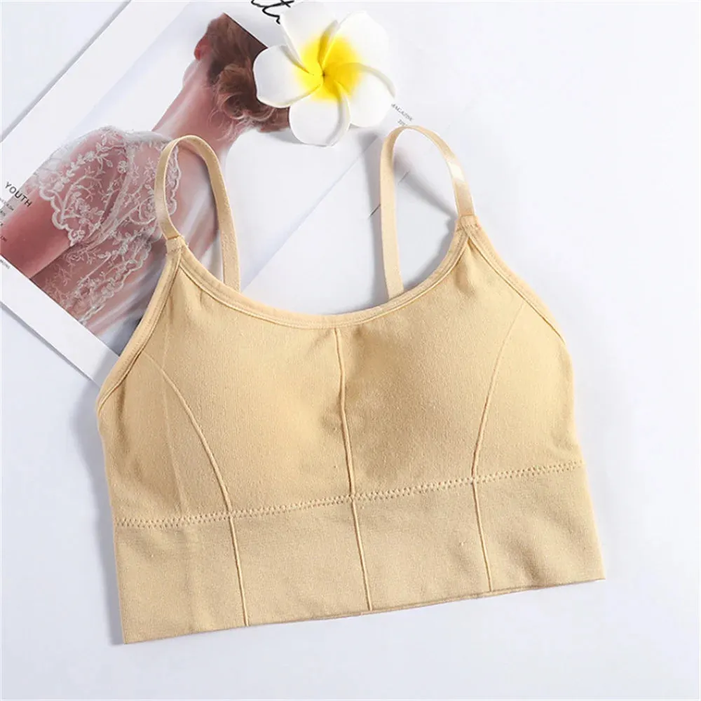 Sexy Wireless Bralette Seamless Women Bra Padded Sleep Tops V-Shaped Back Sports Tube Top Breathable Crop Lingerie Underwear