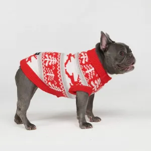 Winter Christmas Wonderland Knit Dog Sweater