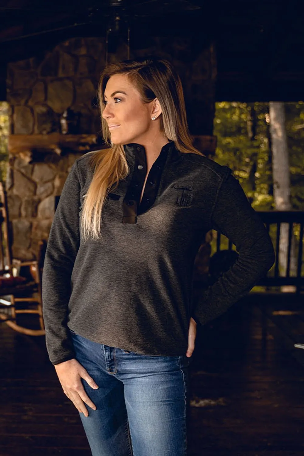 Women's 5 Button Fleece Pullover