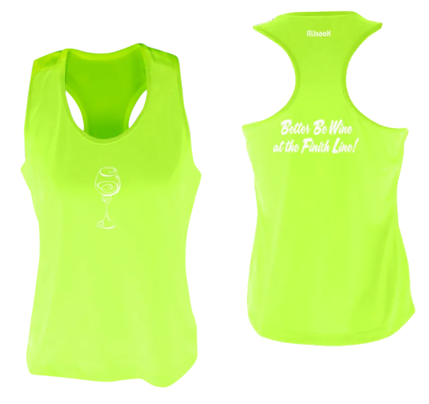 Women's Reflective Tank Top - Better Be Wine